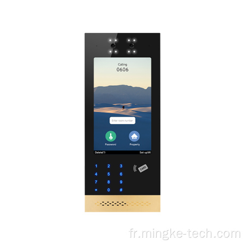 Téléphone de porte du système d'interphone TCP / IP pour plusieurs appartements